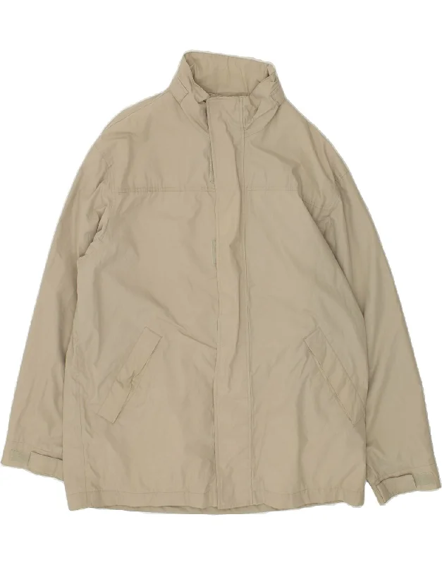 TIMBERLAND Mens Rain Jacket UK 40 Large Beige Cotton