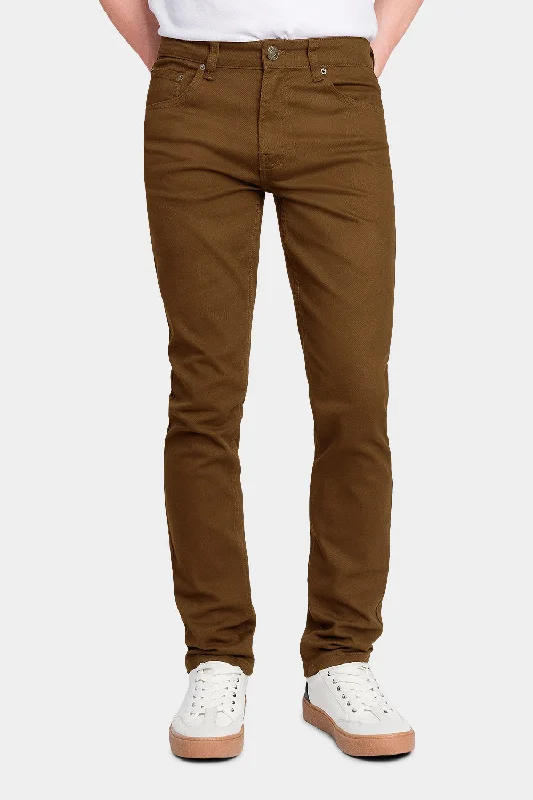 Men's Essential Skinny Fit Colored Jeans (Mocha)