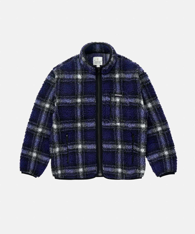 Shadow Plaid Sherpa Jacket