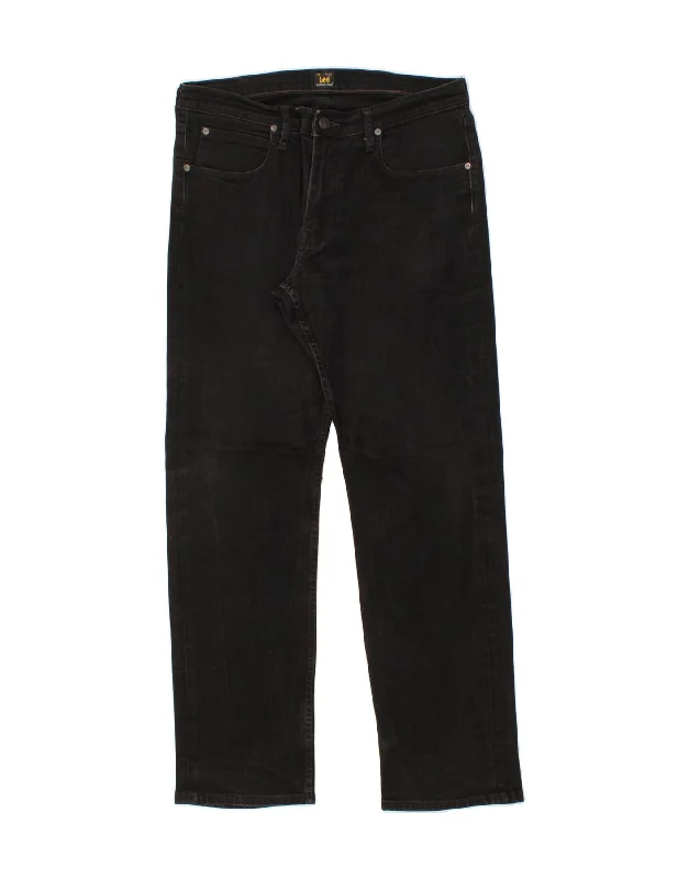 LEE Mens Blake Straight Jeans W34 L32 Black Cotton