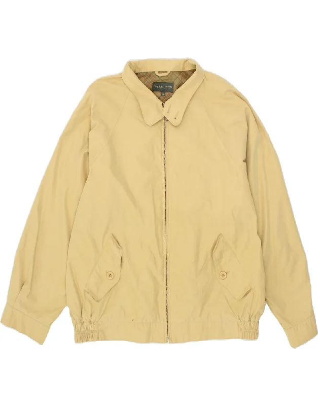 LUCA D'ALTIERI Mens Bomber Jacket IT 56 3XL Yellow