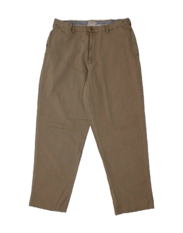 J. CREW Mens Straight Chino Trousers W38 L33 Beige Cotton