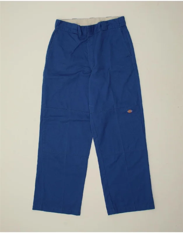 DICKIES Mens Straight Casual Trousers W30 L30 Blue