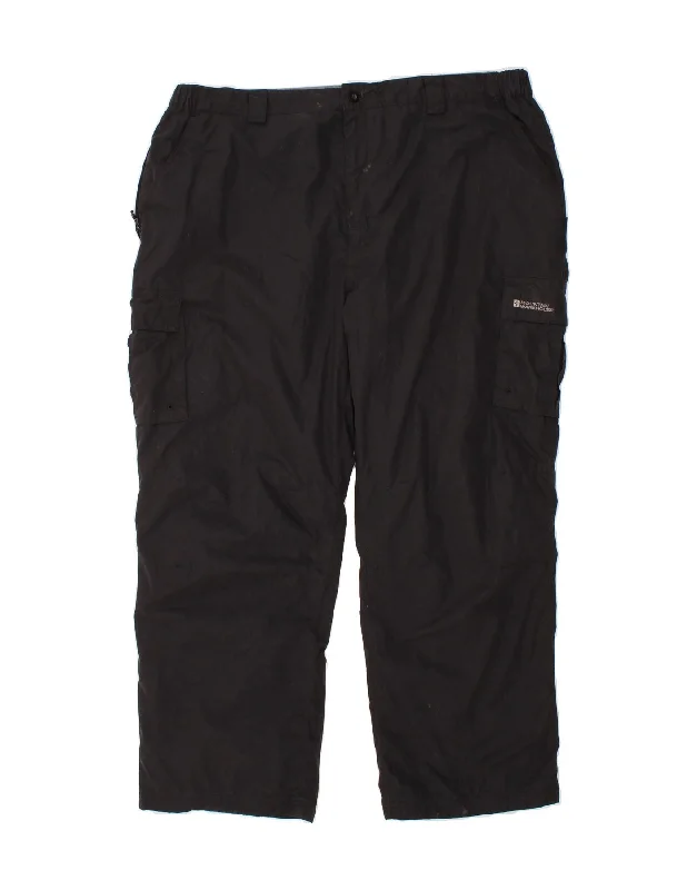 MOUNTAIN WAREHOUSE Mens Straight Cargo Trousers W42 L28 Black