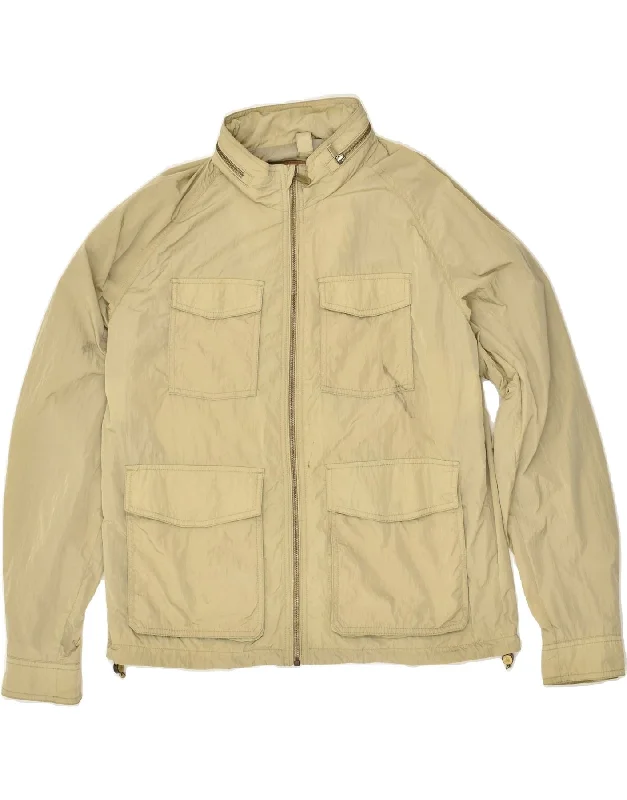 MASSIMO DUTTI Mens Utility Jacket UK 40 Large Khaki Nylon