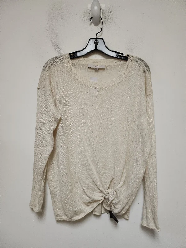 Top Long Sleeve By Loft In Tan, Size: Xs