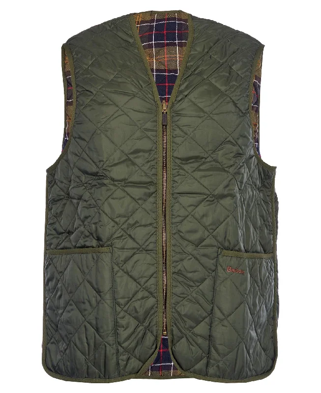 Quilted Waistcoat Zip-In Liner (Olive)