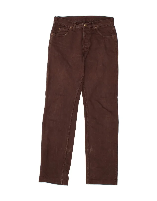 LEE Mens Seattle Straight Jeans W31 L34 Brown Cotton