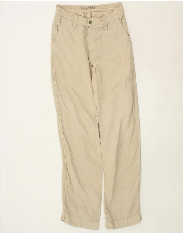 DOCKERS Mens Straight Chino Trousers W29 L34 Beige