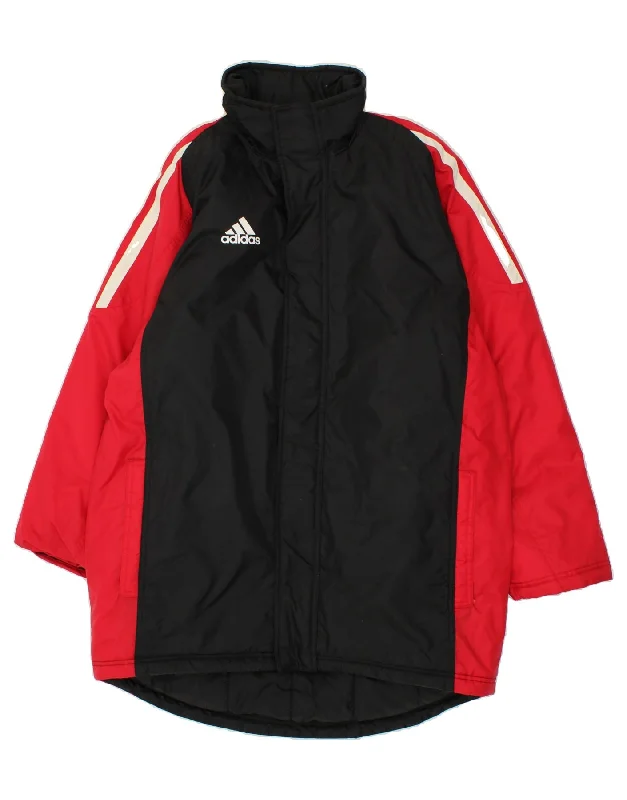 ADIDAS Mens Windbreaker Coat UK 42/44 Large Black Colourblock Polyester