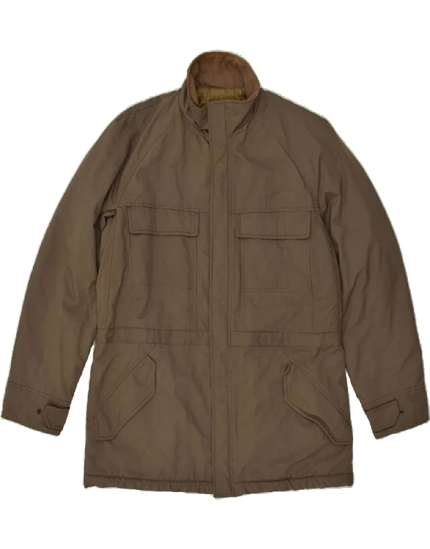 TRUSSARDI Mens Utility Jacket IT 52 XL Brown Cotton