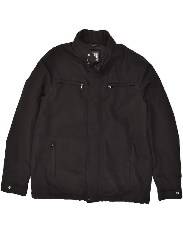 GEOX Mens Hooded Utility Jacket UK 44 2XL Black