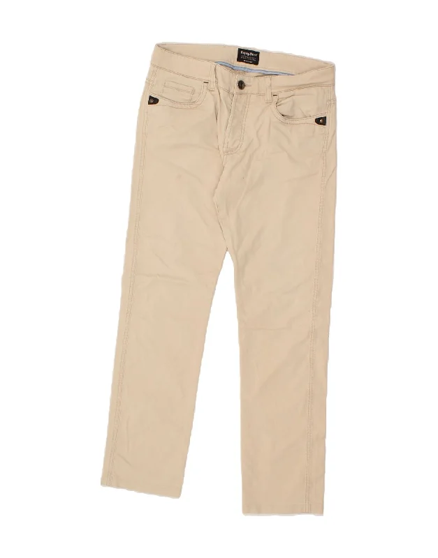 REFRIGIWEAR Mens Slim Jeans W32 L30 Beige Cotton