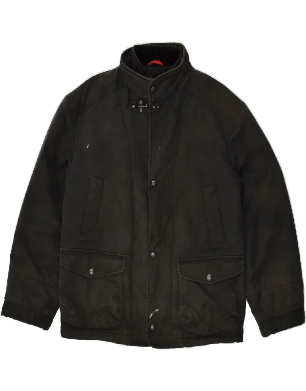 FAY Mens Windbreaker Jacket UK 36 Small Black Cotton