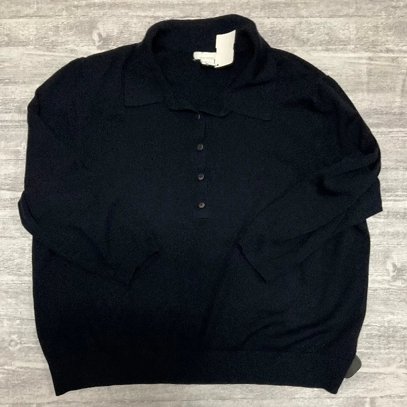 Top Long Sleeve By H&m In Navy, Size: Xl