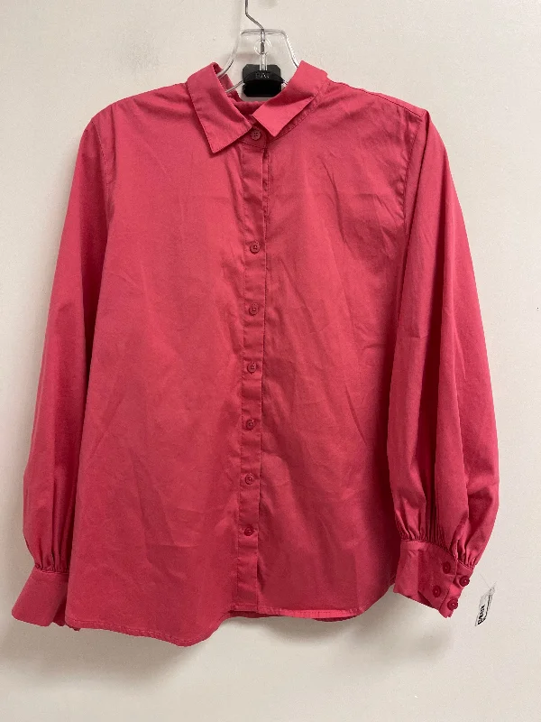 Top Long Sleeve By Chicos In Pink, Size: L