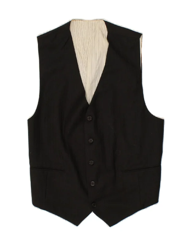 VINTAGE Mens Waistcoat  Small Black