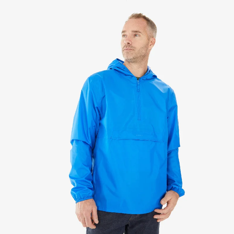 Quechua Men's Raincut Half-Zip Waterproof Rain Jacket