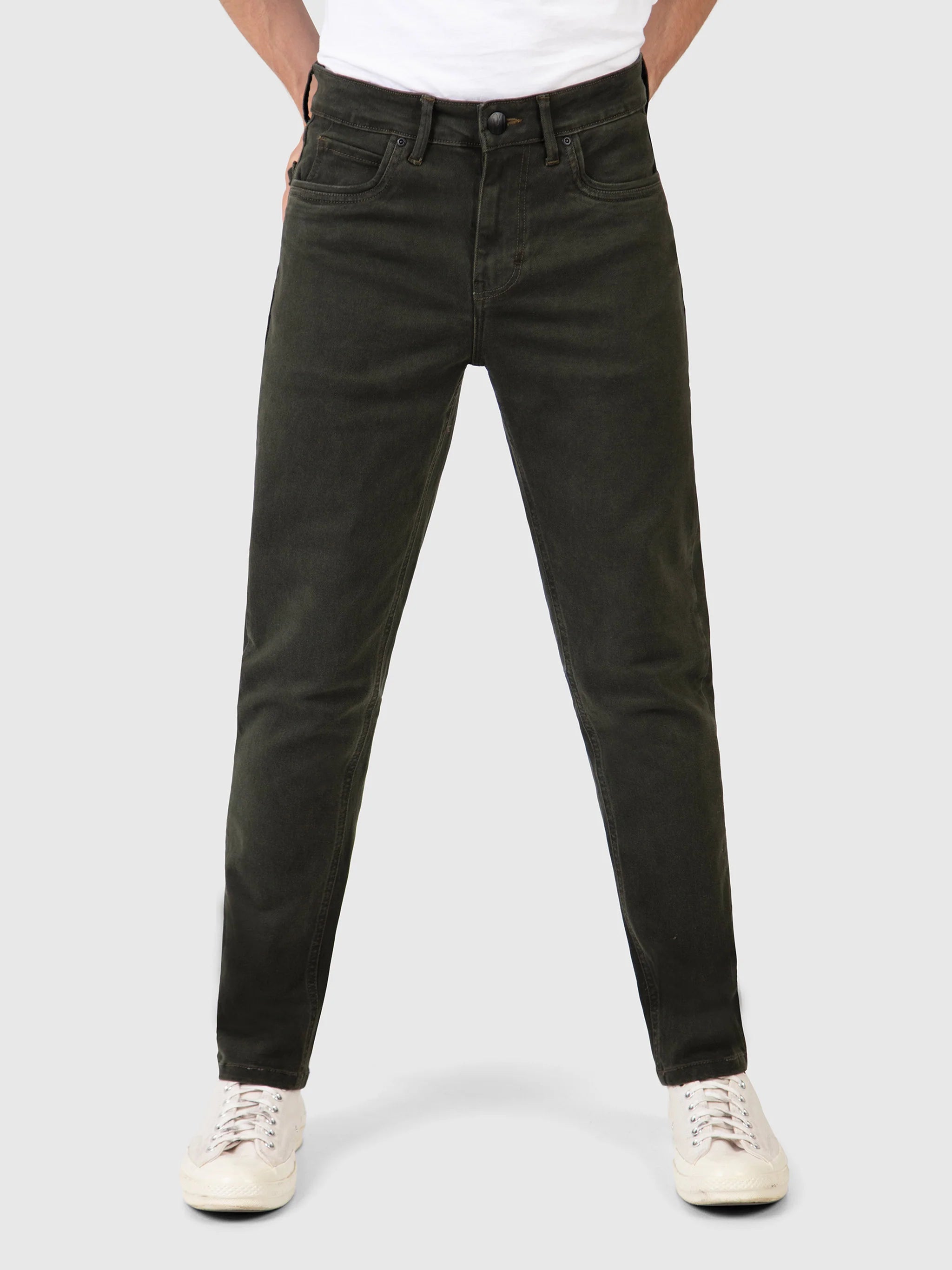 Mish Mash "Hawker" Tapered Fit Jeans in Dark Green