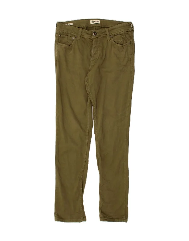 JACK & JONES Mens GLENN Slim Fit Casual Trousers W32 L32  Green Cotton