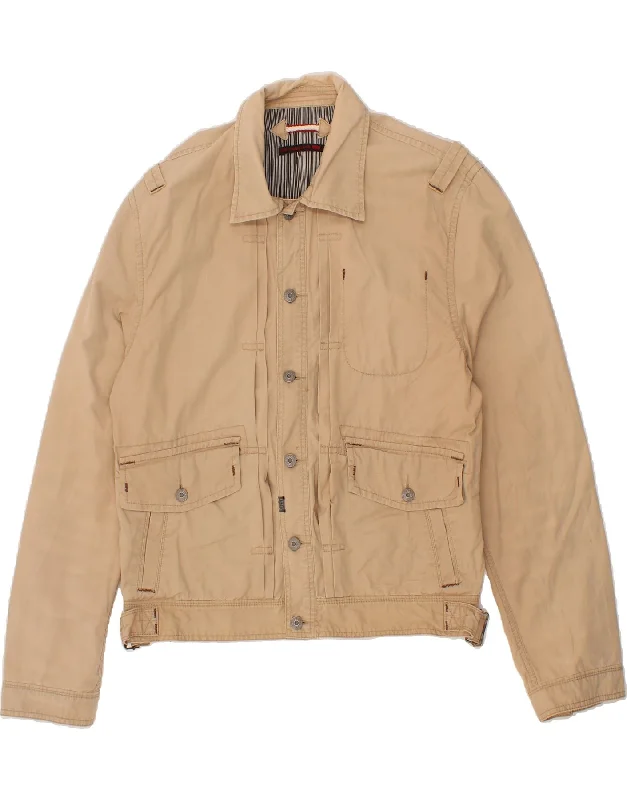 LEVI'S Mens Bomber Jacket UK 42 XL Beige Cotton