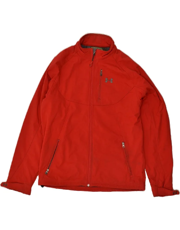 UNDER ARMOUR Mens Windbreaker Jacket UK 40 Large Red Polyester