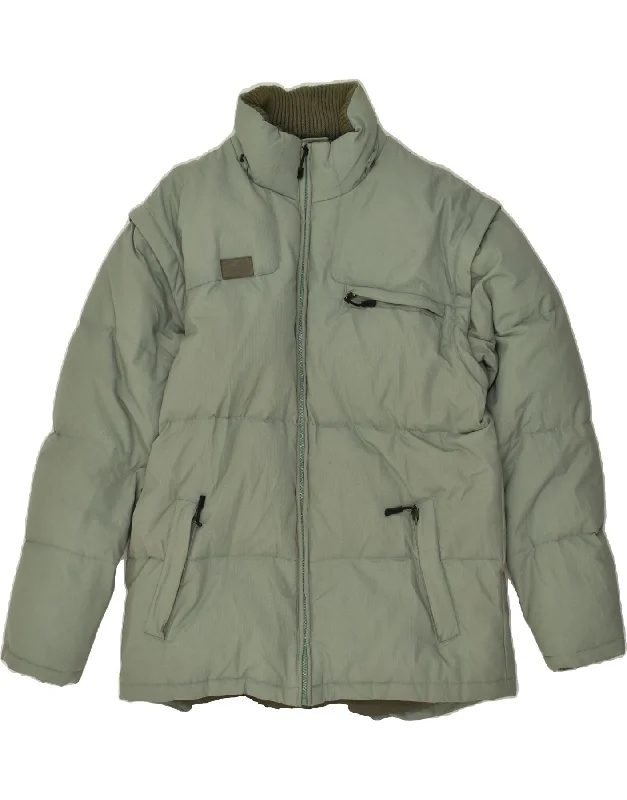 FILA Mens Padded Jacket UK 40 Large Green Polyamide