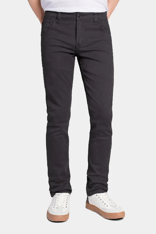 Men's Essential Skinny Fit Colored Jeans (Charcoal)