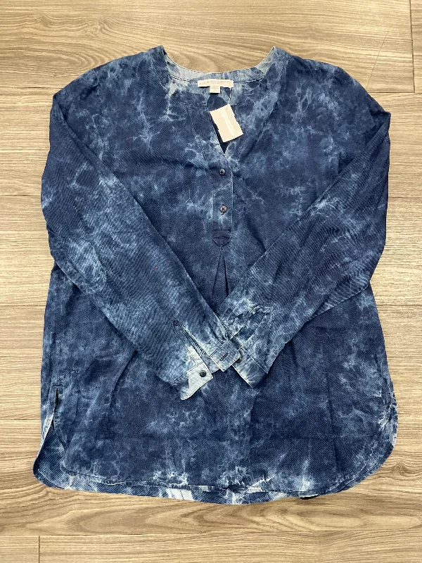 Top Long Sleeve By Pure Jill In Blue, Size: M