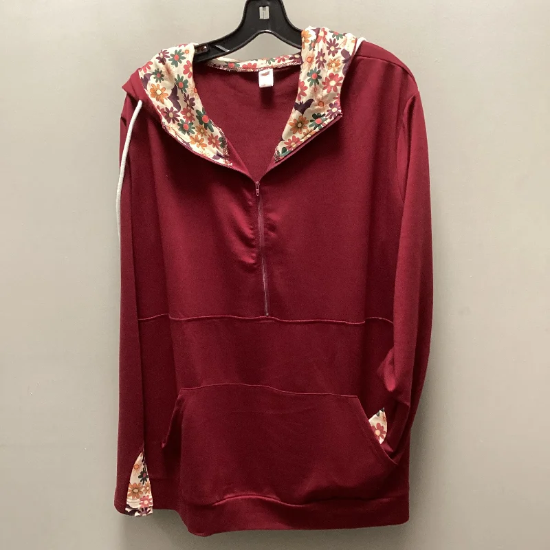 Top Long Sleeve By SHIREY In Red, Size: 4x