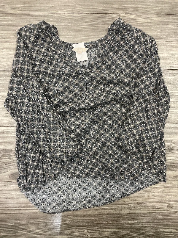 Top 3/4 Sleeve By Sonoma In Grey, Size: M