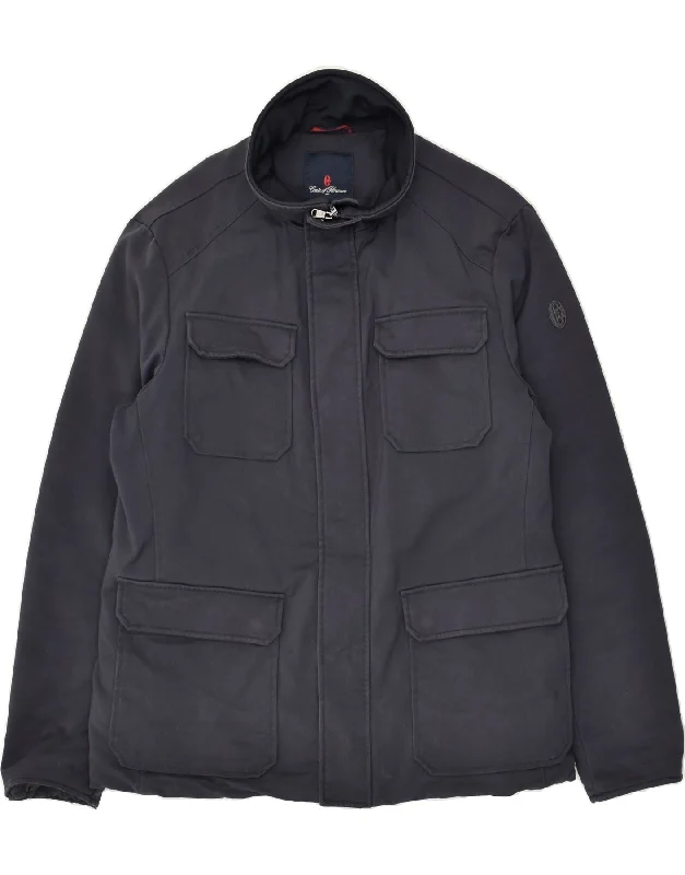 CONTE OF FLORENCE Mens Utility Jacket UK 40 Large Navy Blue