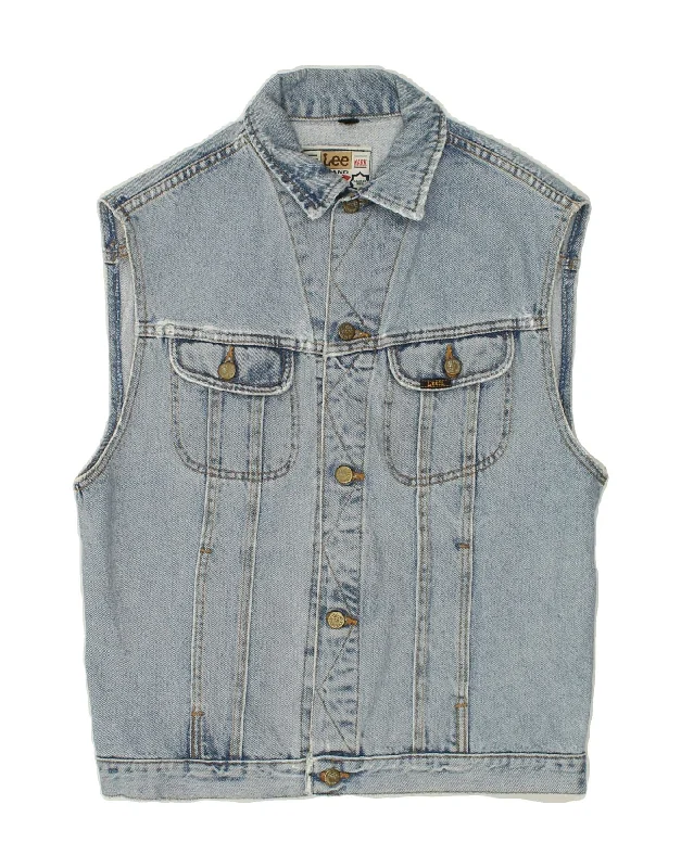 LEE Mens Denim Gilet UK 38 Medium Blue