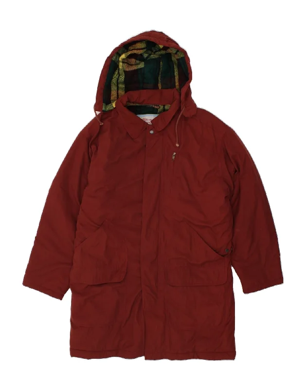 RICA LEWIS Mens Windbreaker Coat UK 42 XL Maroon Polyester