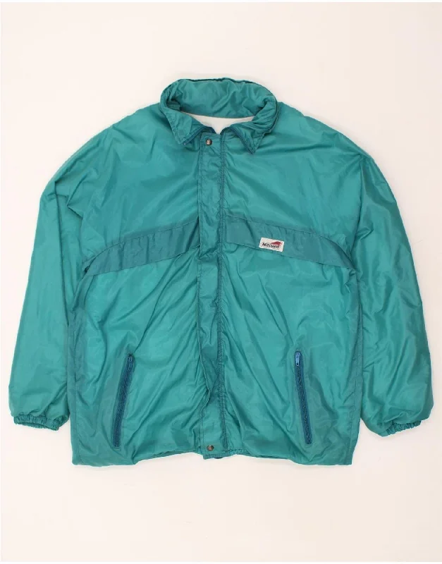 VINTAGE Mens Windbreaker Jacket UK 42 XL Turquoise Polyamide