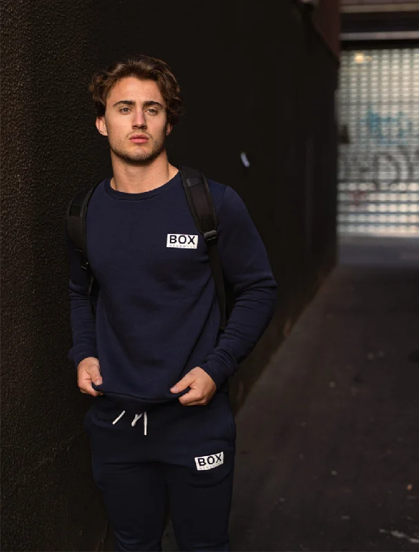 Slim Fit Fleece Jogging Bottoms - Navy