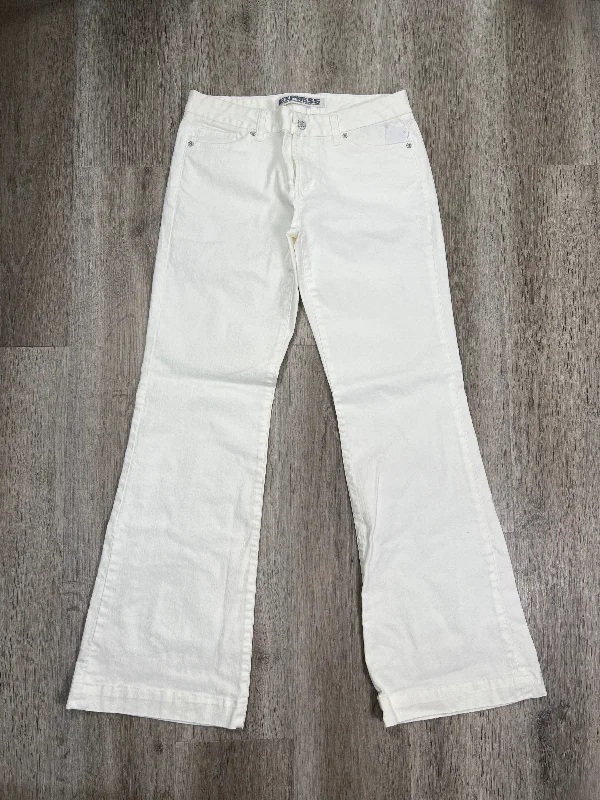 White Denim Jeans Flared Express, Size 8