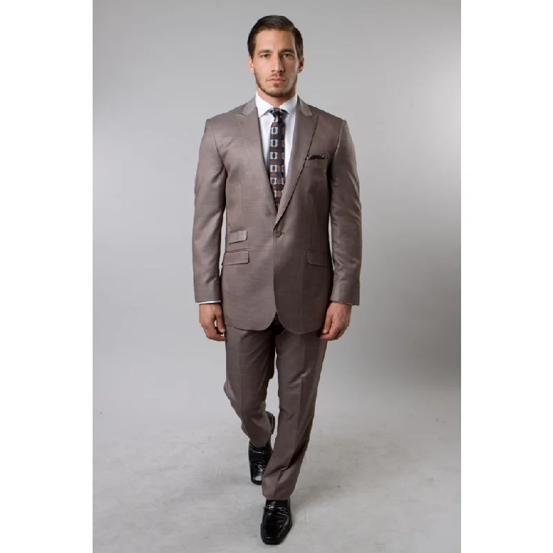 Tazio Men's Tan 2-piece Suit