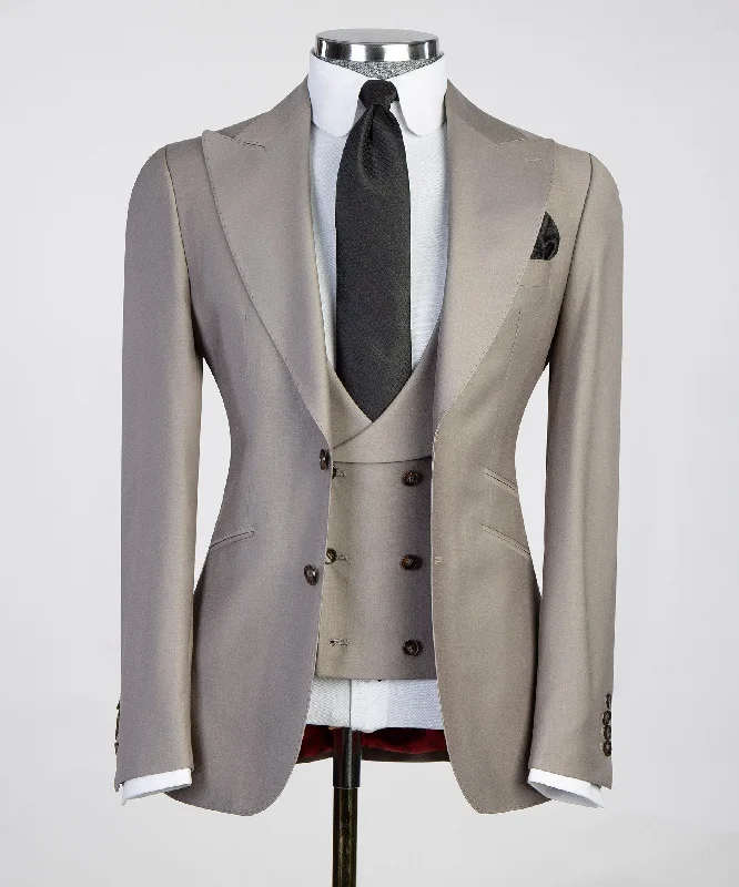 3 Piece Mens Grey Tuxedo