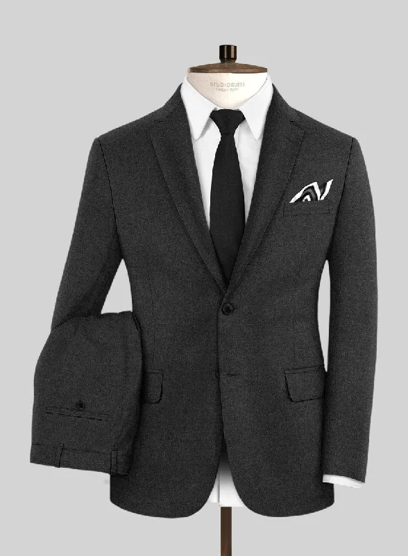 Italian Turna Dark Gray Flannel Suit