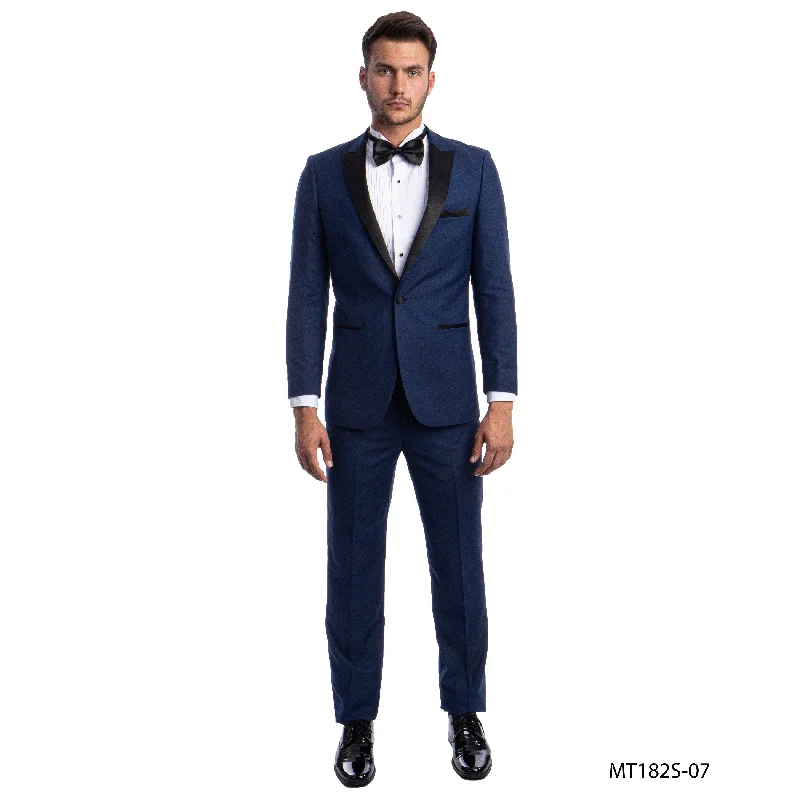 Prom Tuxedo Cobalt Black Tuxedo Slim Fit Flex Prom Tuxedos