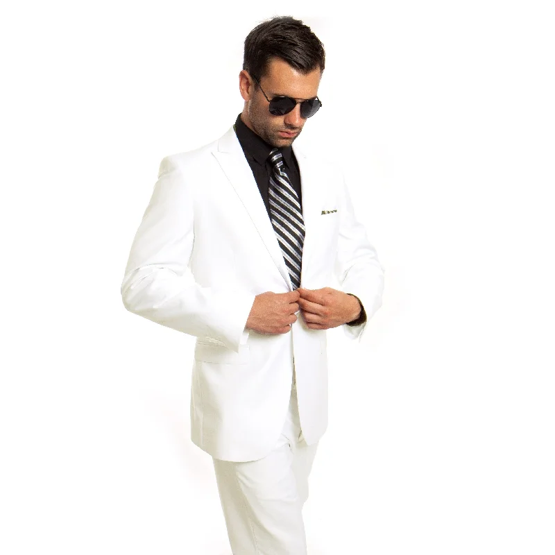 Men's Suit 2 Piece Peak Lapel Suit Set