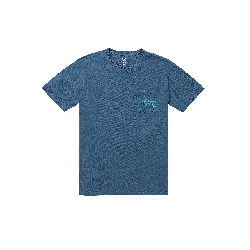 Pocket Type Patch Short Sleeve Tee - Dark Navy