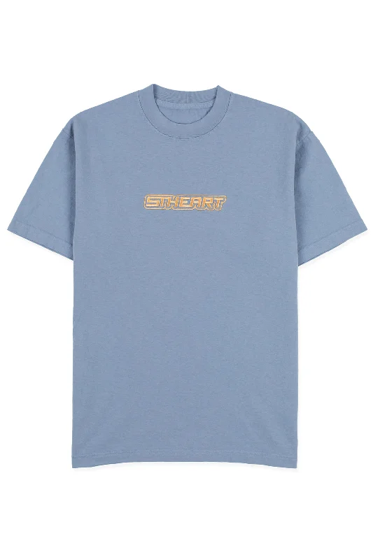 Futuretype Embroidered Tee | Blue