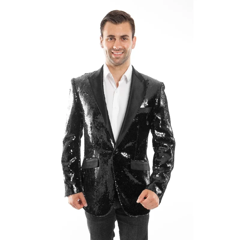 Designer Jacket Sequin Satin Peak Slim Fit Stylish Blazer Jackets