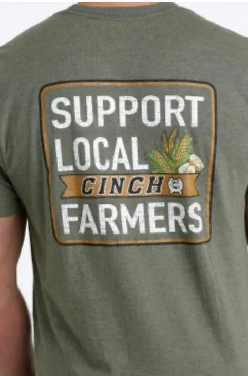 Cinch Support Local Farmer Tee-Olive