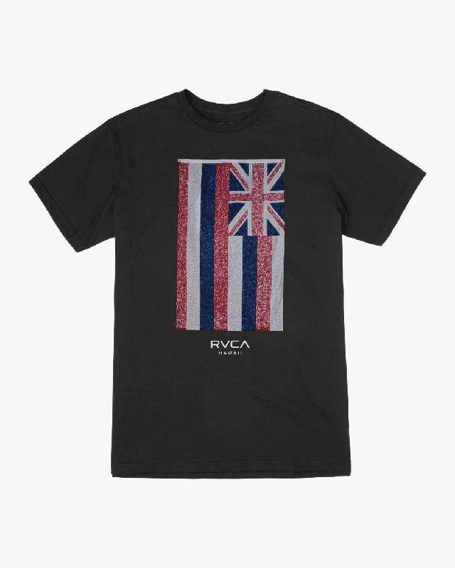 Hawaii Defer Flag Tee - Black