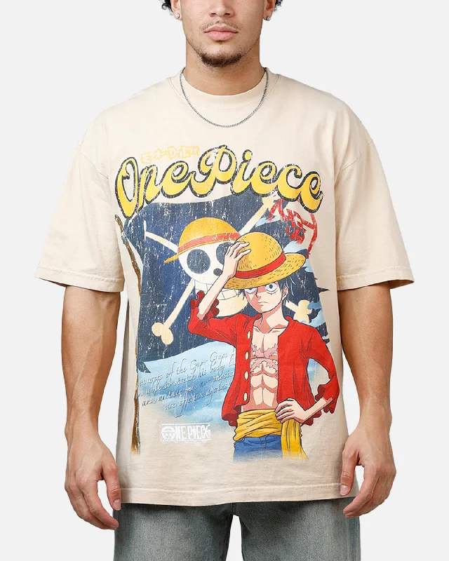 Hypland X One Piece Luffy Jumbo T-Shirt Cream