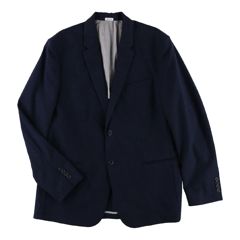 Calvin Klein Mens Professional Two Button Blazer Jacket, Blue, X-Large (Regular)