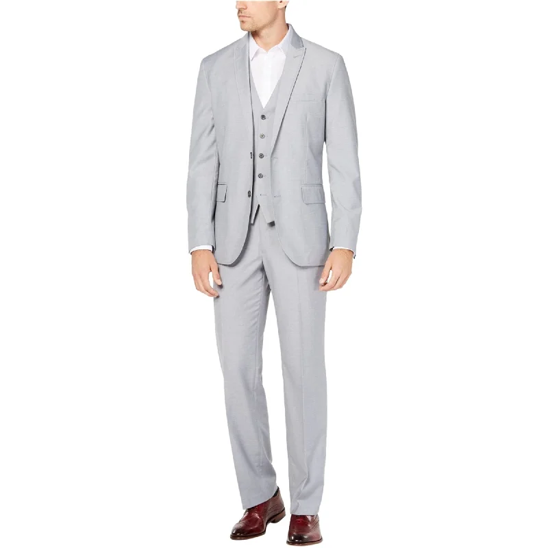 I-N-C Mens Regular Fit Two Button Blazer Jacket, Grey, Large